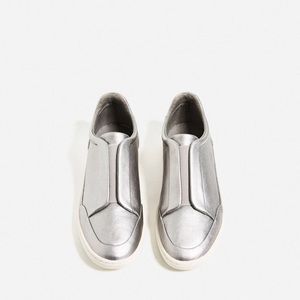 ZARA LAMINATED STRETCH SNEAKERS